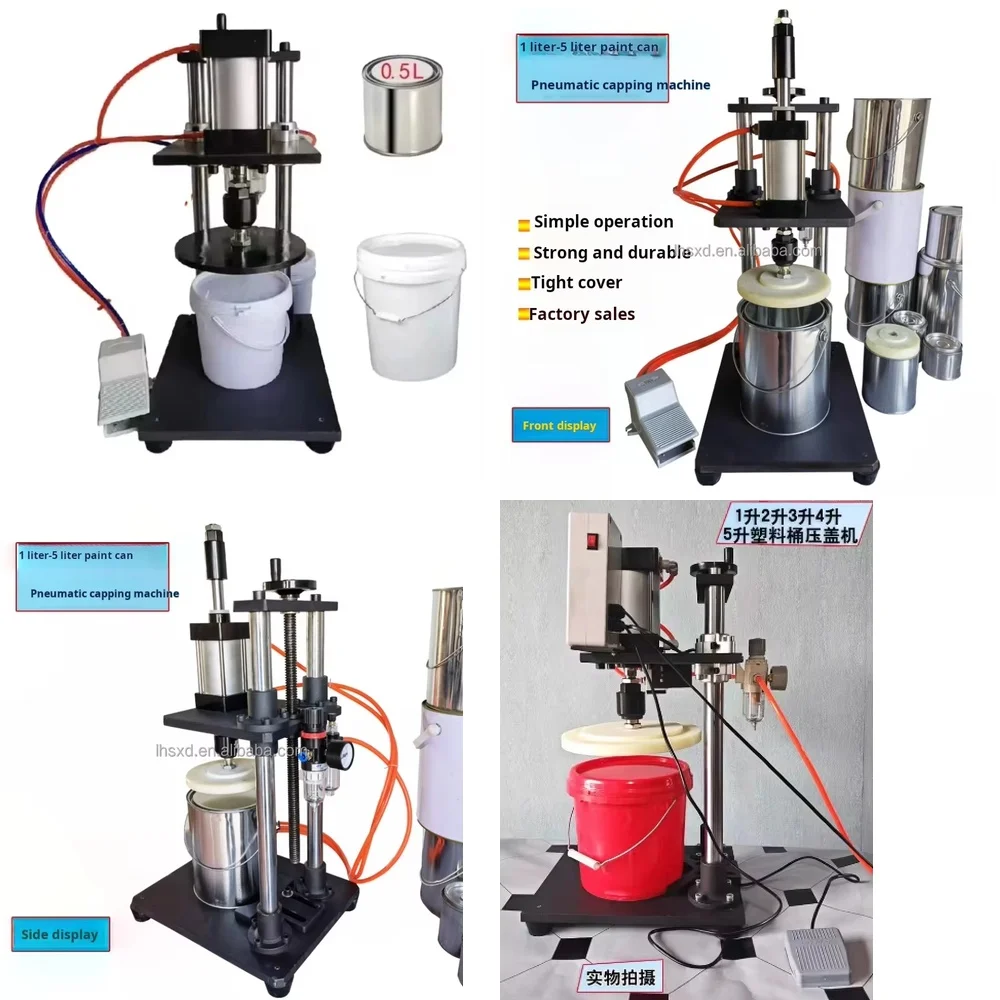 

Small Plastic Bucket Paint Bucket Sealing Machine for Pneumatic Sealing Equipment Industrial Packaging Machinery for Metal
