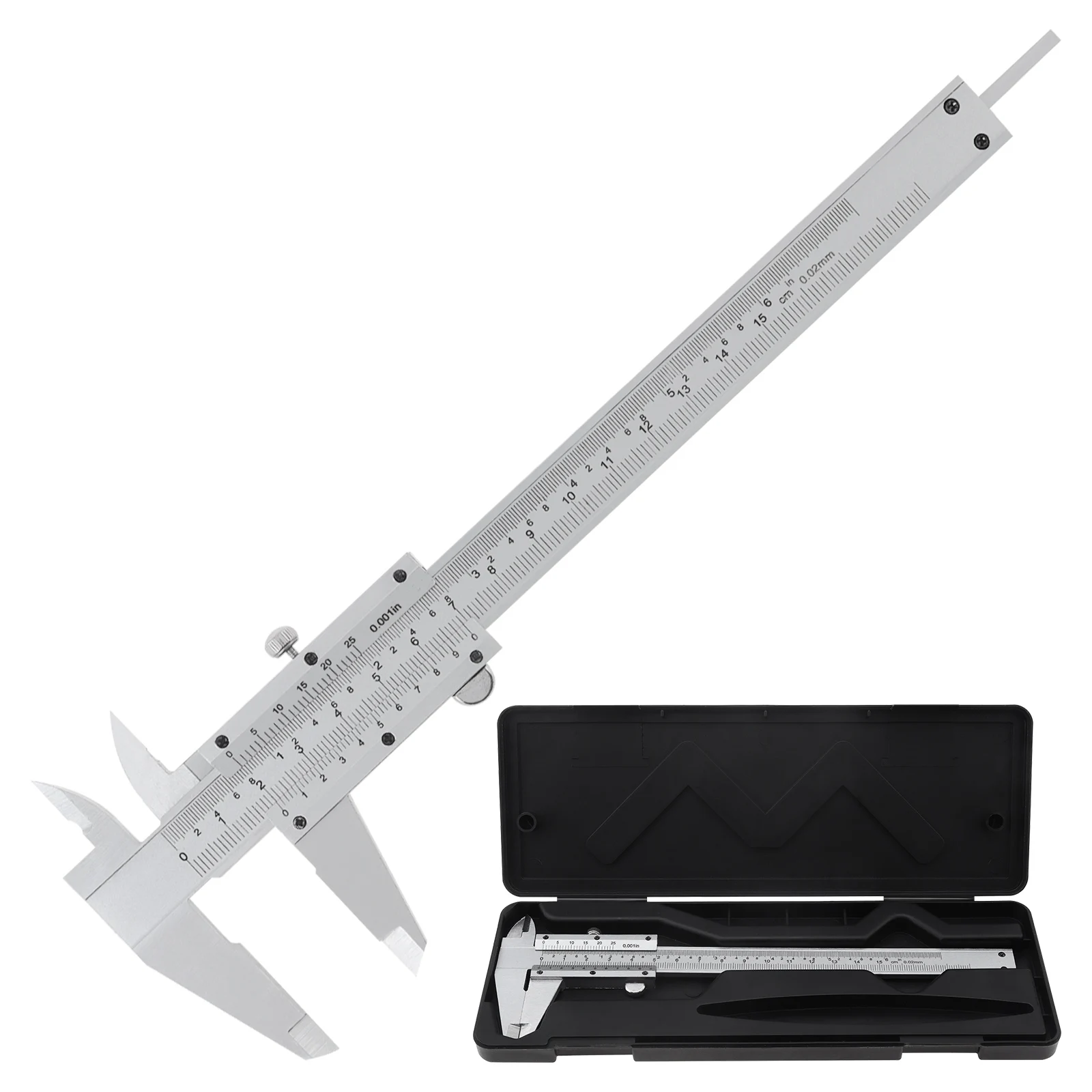 0–150 mm/200 mm/300 mm 0–6 Zoll/8 Zoll/12 Zoll metrischer und imperialer Doppelskala-Messschieber aus Kohlenstoffstahl, 3 Größen optional – Detail 21