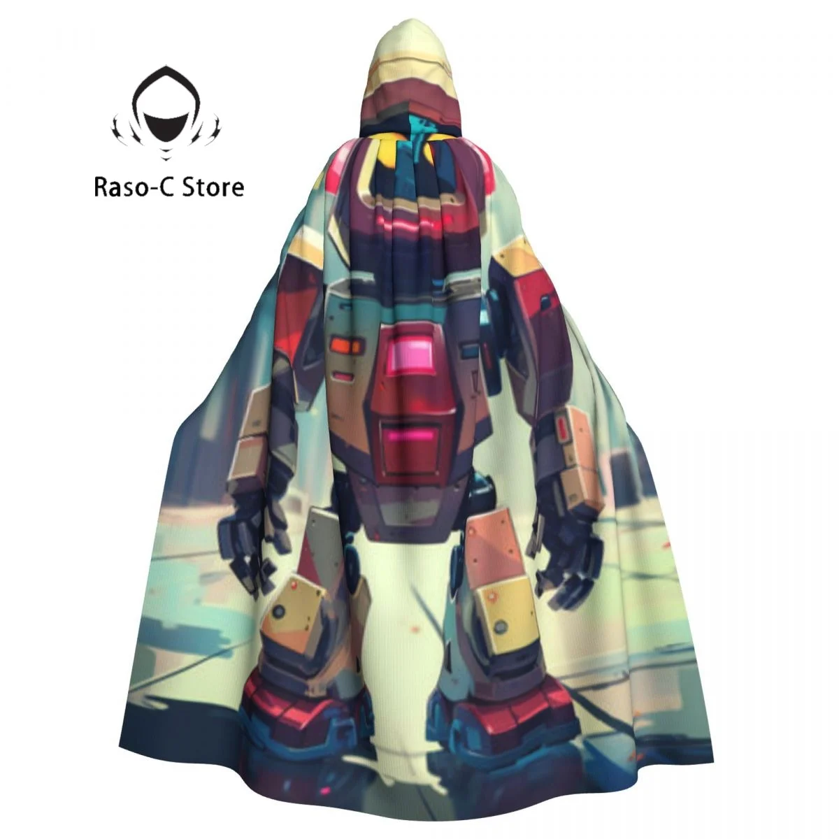 Unisex Adult Robot On The Street Cloak with Hood Long Witch Costume Cosplay