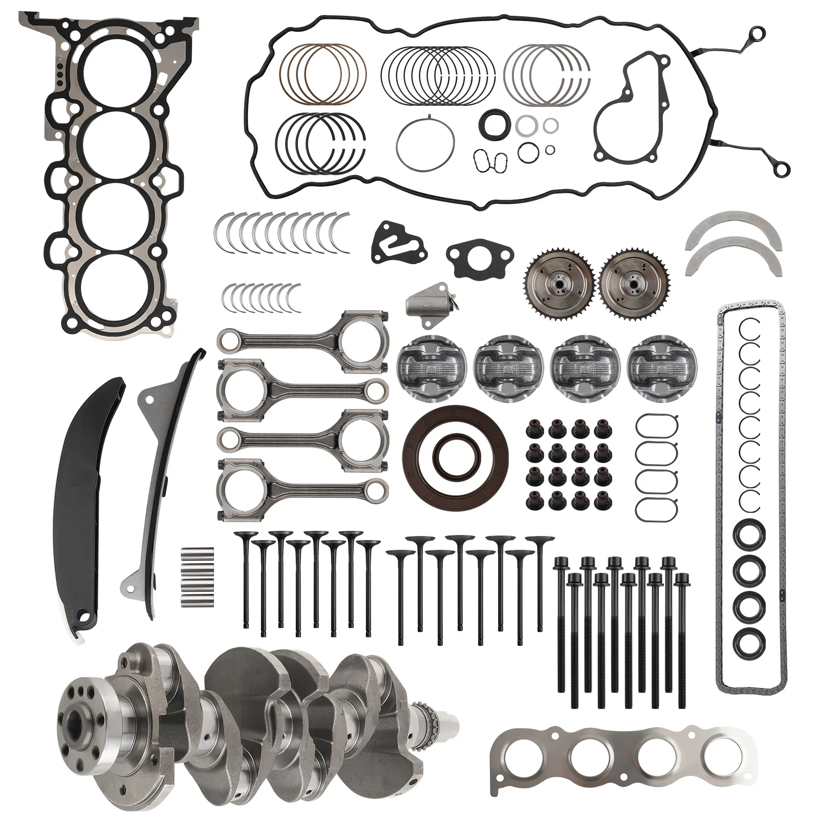

New G4Nc Engine Overhaul Rebuild Kit Crankshaft Timing Rods for Hyundai Kia 2.0L