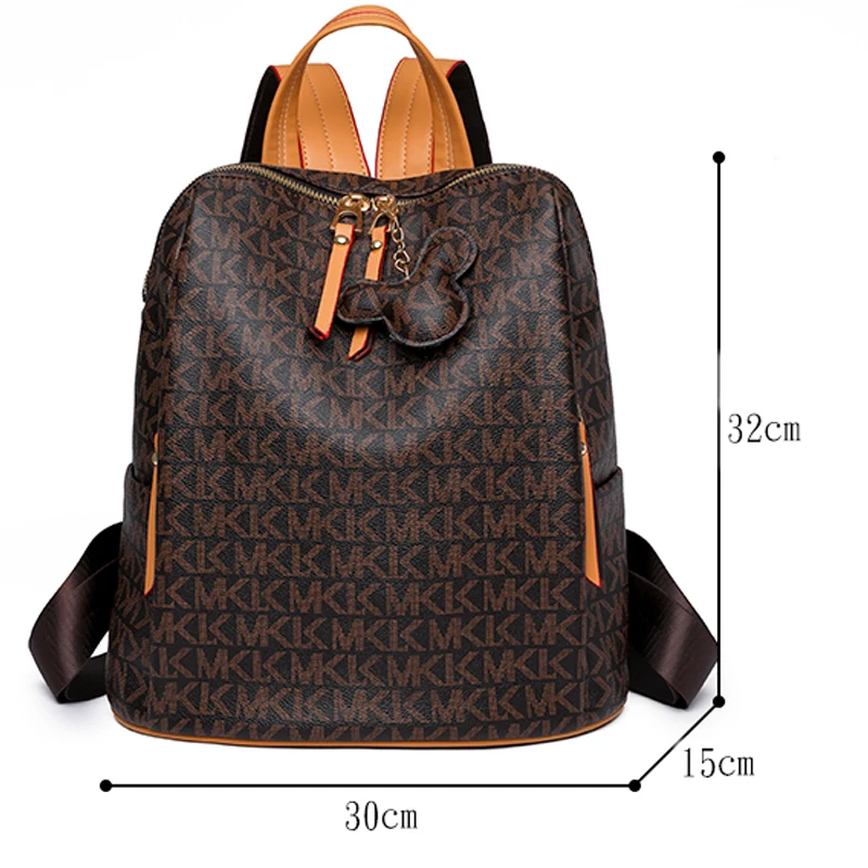 2023 Luxury Women\'s Small Brand Backpack Delicate PVC Fabric Shoulder Bag Women Letter Designer Backpack Elegant Bags School Bag