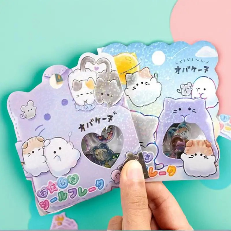 Y2k ハート型 3D レーザー動物デカール、クリスタルマーブル携帯電話ケース 15 個