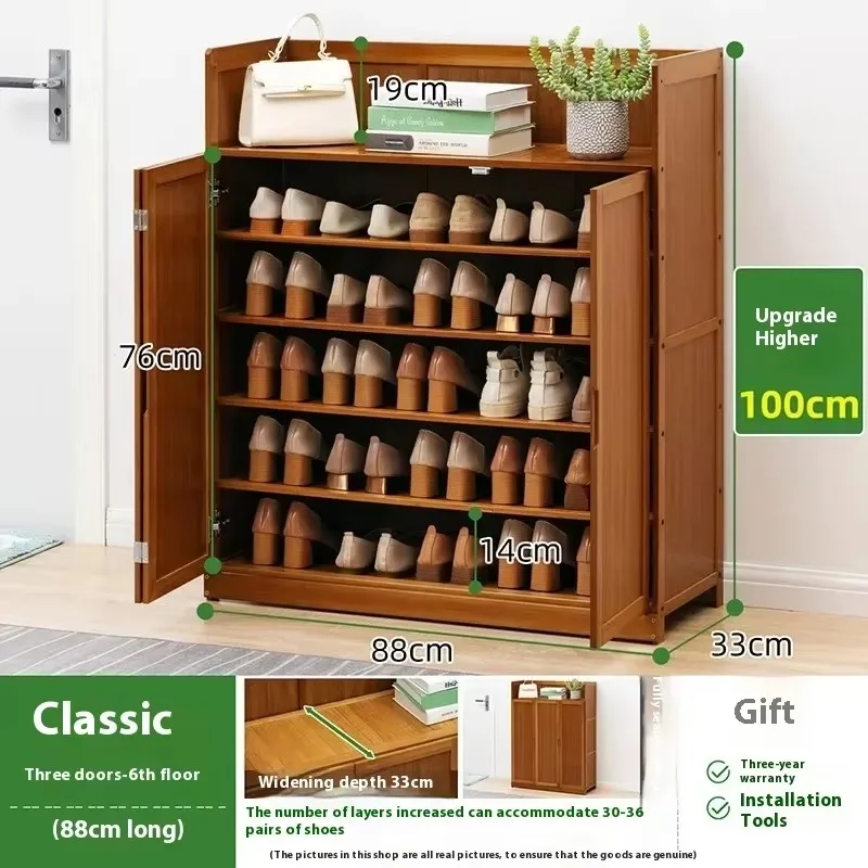 Entryway Shoe Cabinet Household Storage Dustproof Wood Dormitory Designer Shoes Rack Closet Zapatero Space Saving Furniture