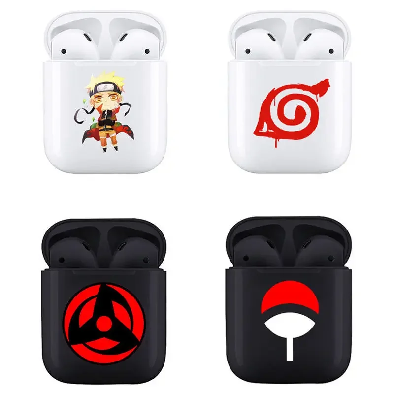 

Наруто Беспроводные Bluetooth-наушники Анимация Android Apple с зарядным устройством Шаринган Учиха Саске Праздничный подарок Наушники