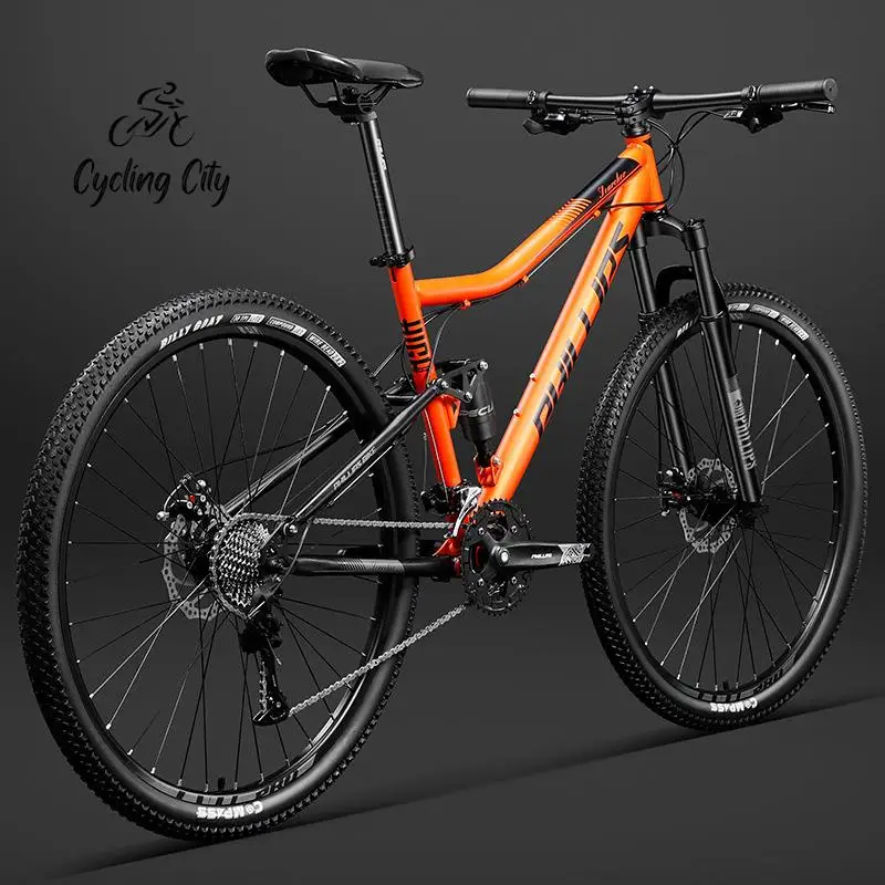 Ciclismo City Soft Tailed Mountain Bike Adult Off Road Dual ammortizzatore trasmissione maschio femmina studente freni a doppio disco 2024