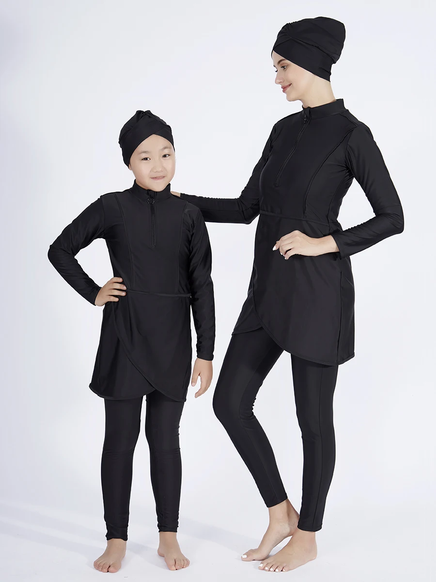 Burkini Swimwear Muçulmano para Mulheres Islâmicas, Hijab Modesto, Fato de Banho, Beachwear Separado, Ladies Coverage Swimsuit, 3pcs