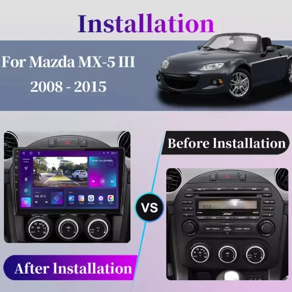 

9 Inch Android 13.0 2+32G For Mazda MX-5 2006-2015 Car GPS Navigation Multimedia Player Radio Tape Recoder Head Unit DSP Carplay