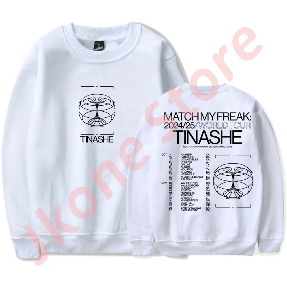 

Tinashe Match My Freak World Tour Merch Crewneck Sweatshirts Winter Women Men Fashion HipHop Streetwear