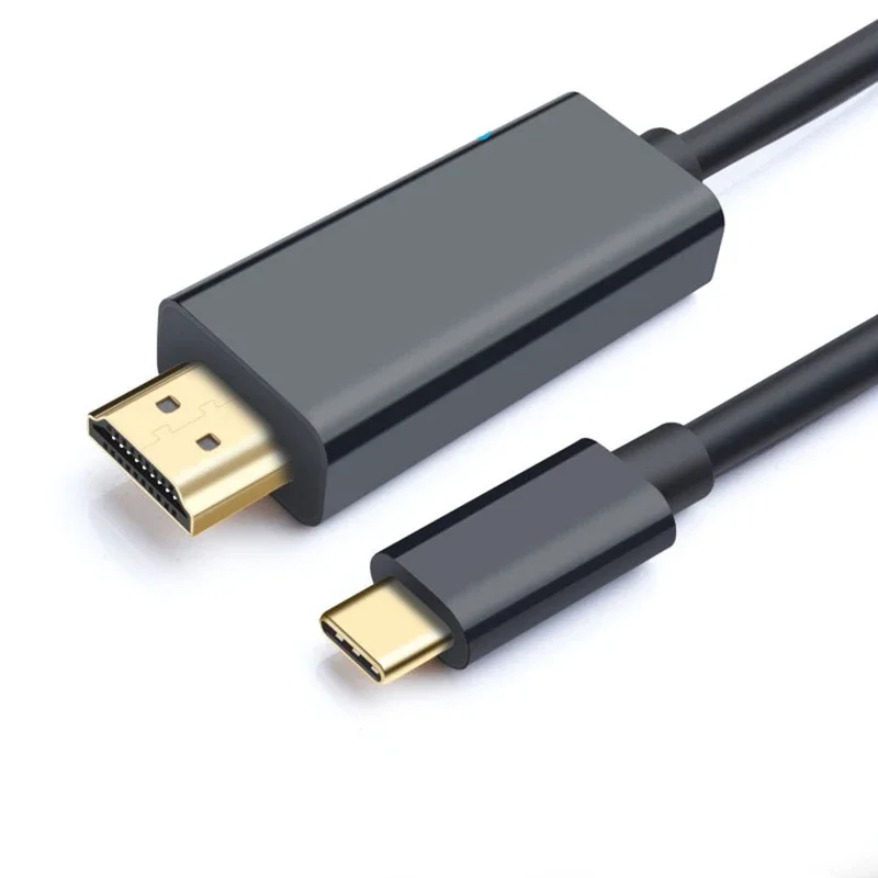 1.8M High Speed Type C USB-C Male to HDMI Male Ultra HD 4K 1080P Adapter Cable Plug and Play Cord for Huawei Macbook Samsung