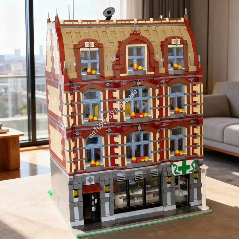 

6125pcs MOC Modular Pharmacy Modulared Model Building Blocks Construction Christmas Gift DIY Idea Education Brick Toys Kids