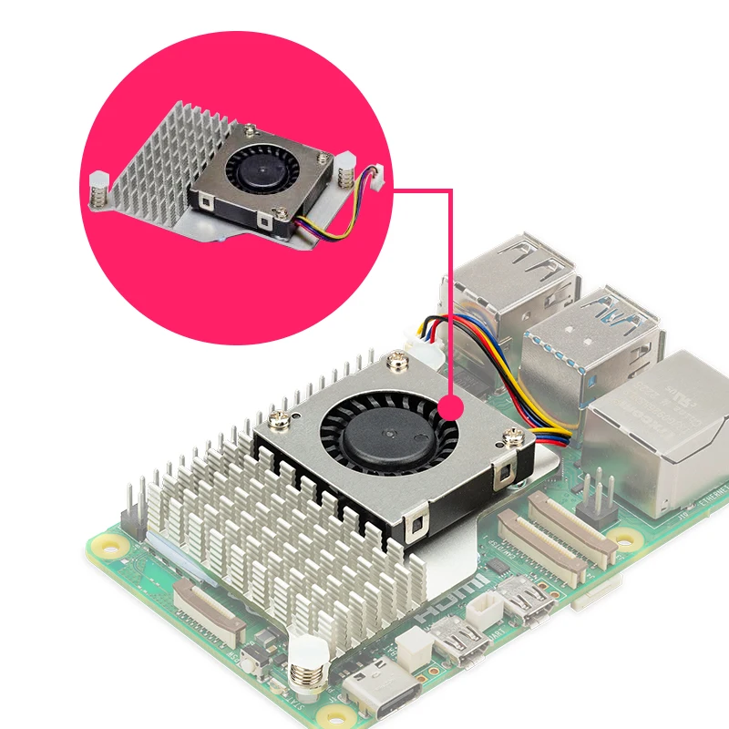 

Raspberry Pi 5th generation PI5 official original active cooling fin Active Cooler with fan