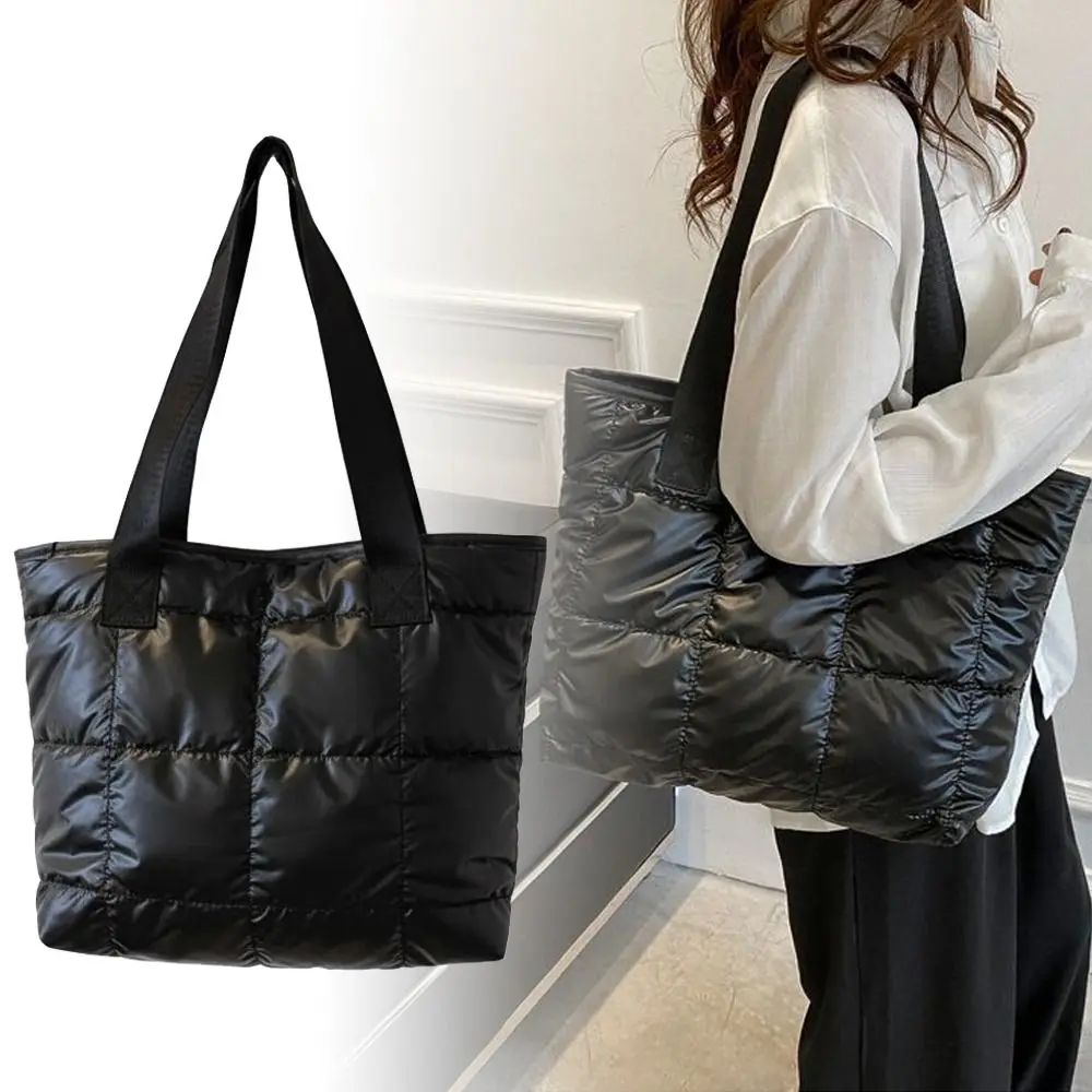 

Сумка-тоут женская ромбовидная, стеганая, большой вместимости, с хлопковой подкладкой, с верхней ручкой, повседневная, пушистая, объемная