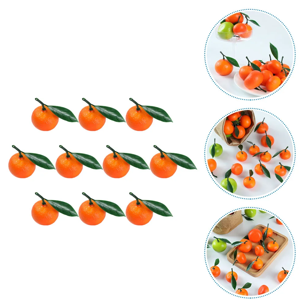  10 Pcs Fall Decor Foam Artificial Fruit Simulated Oranges Accessories For Home Imitation Decorative Fake Fruits Model