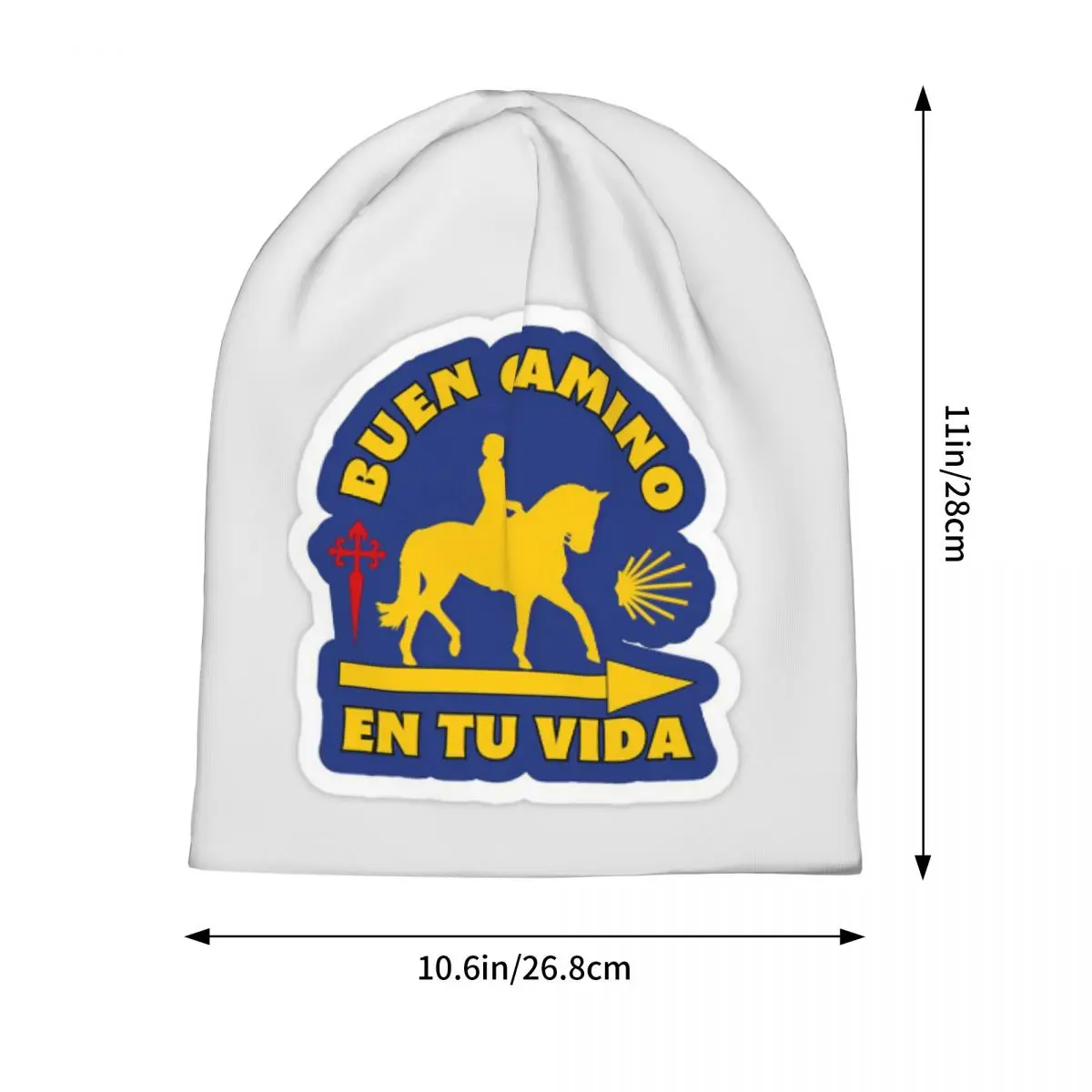 الأصفر كامينو دي سانتياغو التقوقع قذيفة للجنسين الكبار بيني قبعات محبوك بونيه قبعة دافئة الهيب هوب الخريف الشتاء Skullies القبعات