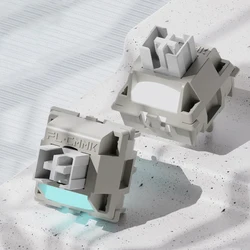 FL.cmmk Silent Grey Snow Switch RGB SMD Linear 5Pin Mute Switchs for Mechanical keyboard Stiffened Cushioned Rubber Strip prelub