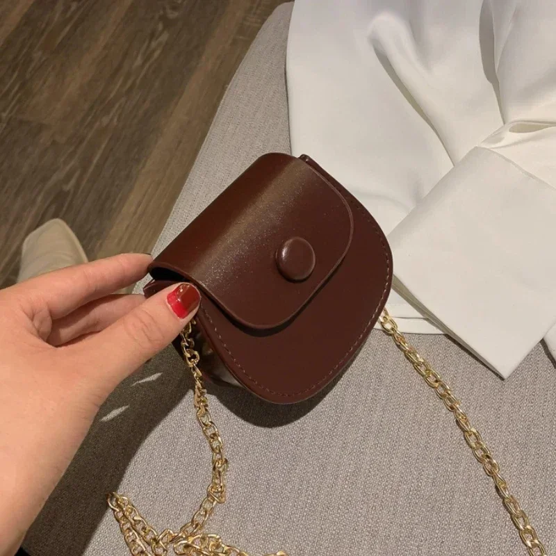 Mini sac à bandoulière pour femme, petit sac à bandoulière, sac de rangement pour écouteurs et rouge à lèvres, café, noir, jaune, mode, initié, nouveau