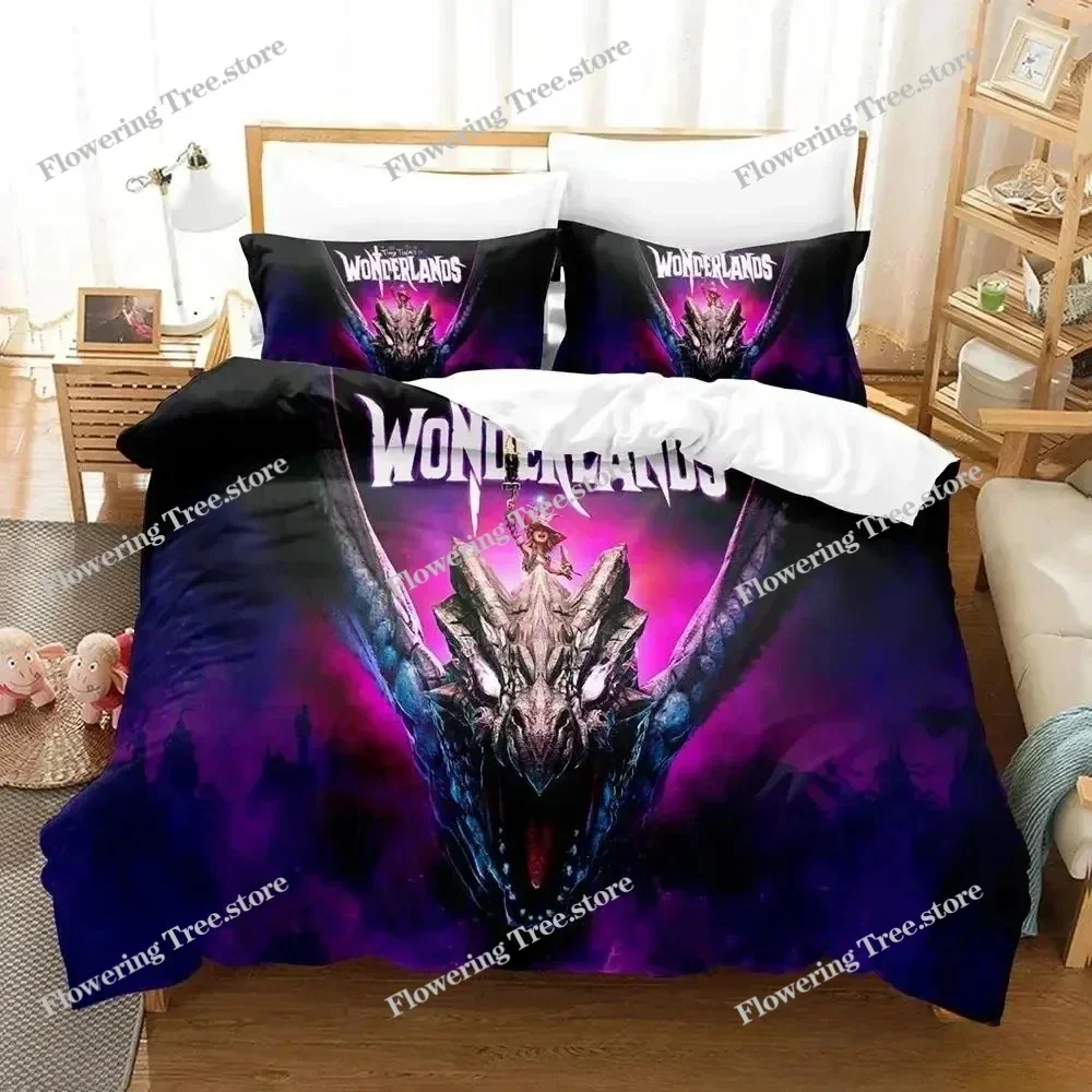Juego de Ropa de Cama Tiny Tina's Wonderlands 2025, Juego de Cama Individual, Matrimonial, Queen, King Size, Juego de Funda de Edredón para Adultos y Niños, Anime0