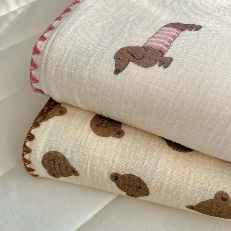 Mother and Baby Grade Cotton Wrinkled Yarn Blanket Multifunctional Summer Blanket Baby Toddler Cover Blanket Bath Towel