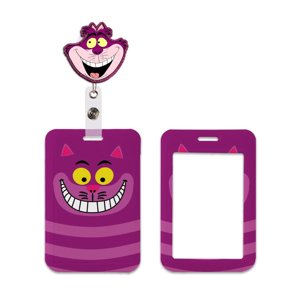 

Держатель для рабочей карты Disney Cheshire Cat Alice, бейдж для рабочего разрешения, именной бейдж с брелоками, держатель для студенческого удостоверения, аксессуары для шнурка для карты.