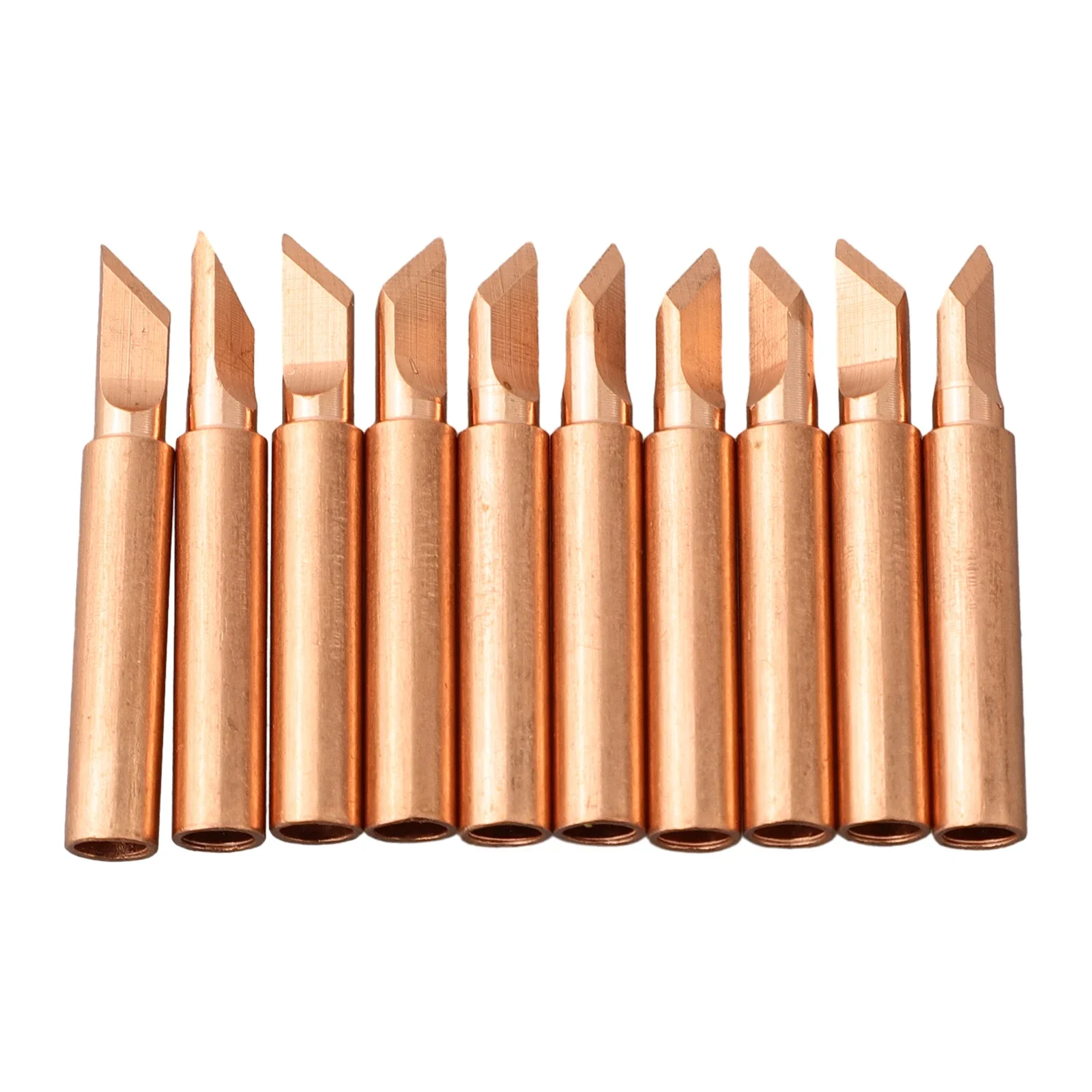 10Pc Pure Copper Soldering Iron Tip 900M-T-K Welding Electric Iron For 936/937/938/969/8586/852D Weld Station Soldering Iron Tip