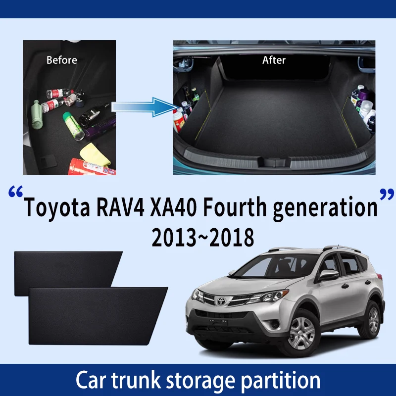 

For Toyota RAV4 XA40 2013~2018 2015 Car Thickening Trunk Storage Partition Multifunction Storage Box Auto Interior Accessories