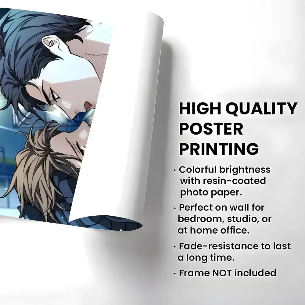 Manhwa Melting Point Poster 	 Poster Wall Sticker Waterproof Self Adhesive HD Art Bedroom Bar Decor