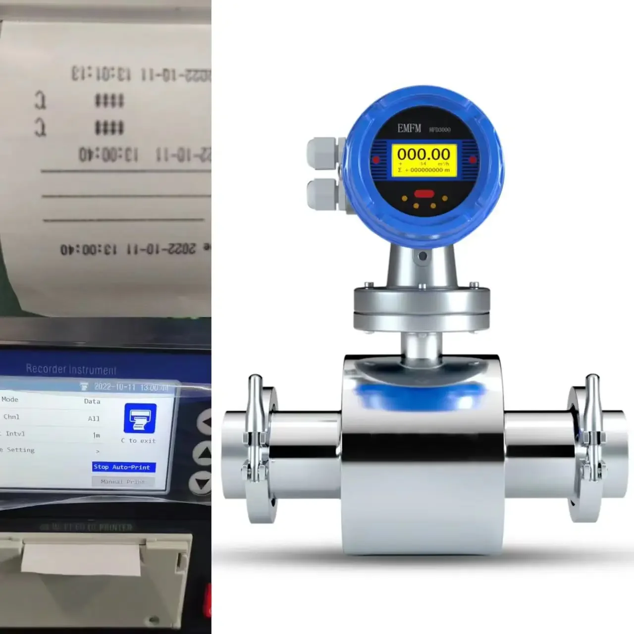 TLF DN25 Food Grade Digital Flowmeters Flujometro De Caudal Milk Flow Meter Electromagnetic Liquid Controls Flow Meter with Prin