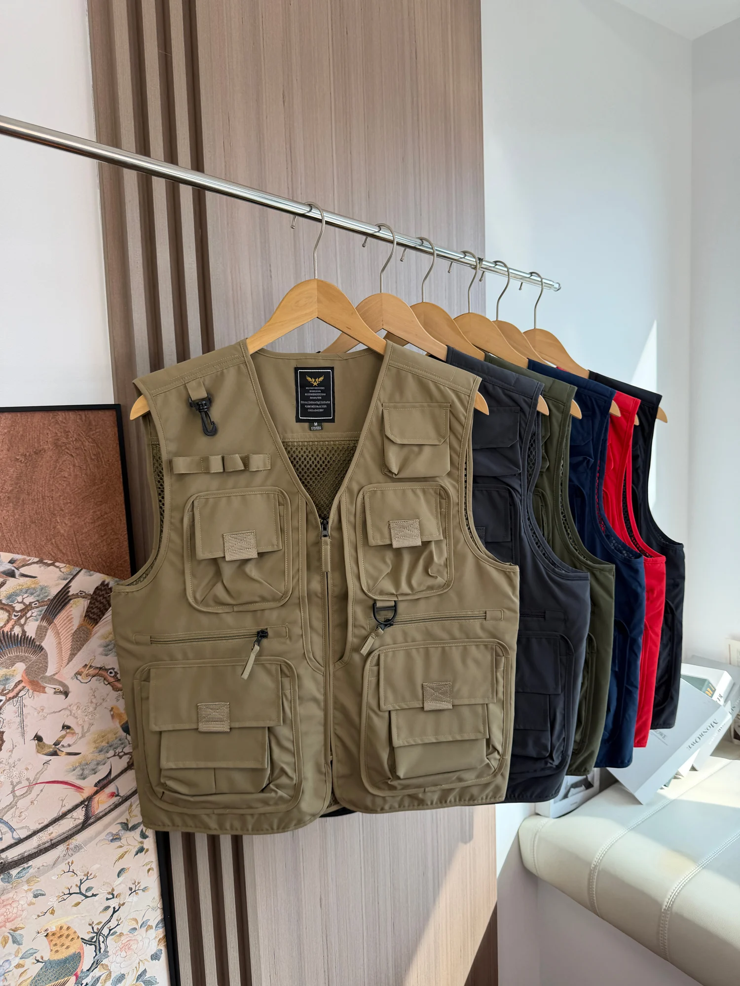 

Functional Workwear Style! 3D Multi-Pocket! Men's Outdoor Fishing Breathable Mesh Vest Spring Summer Fashion Urban Outfit
