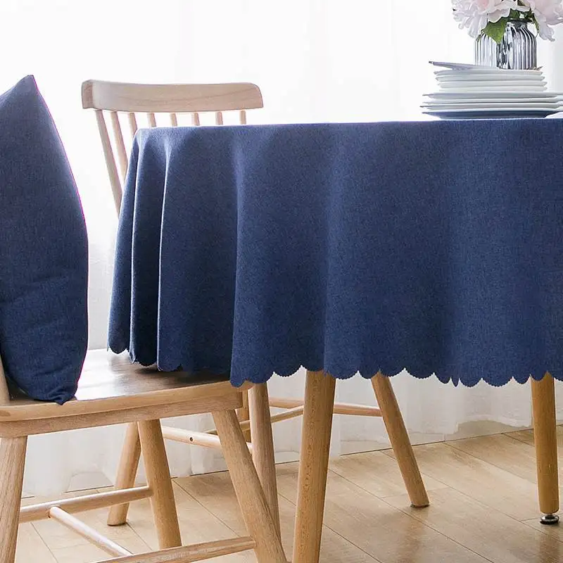 

Водонепроницаемая маслостойкая круглая скатерть для отеля Quali, ткань для домашнего использования, художественное покрытие для обеденного стола, чистый цвет, трансграничный предмет