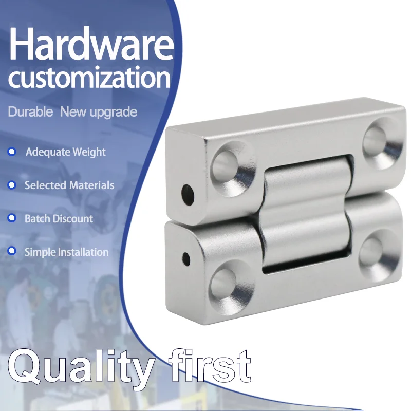 Aluminum Alloy Profile 180 Degree Flat Open Hidden Damping Hinge Industrial Arbitrary Stop Folding Pivot Hinge
