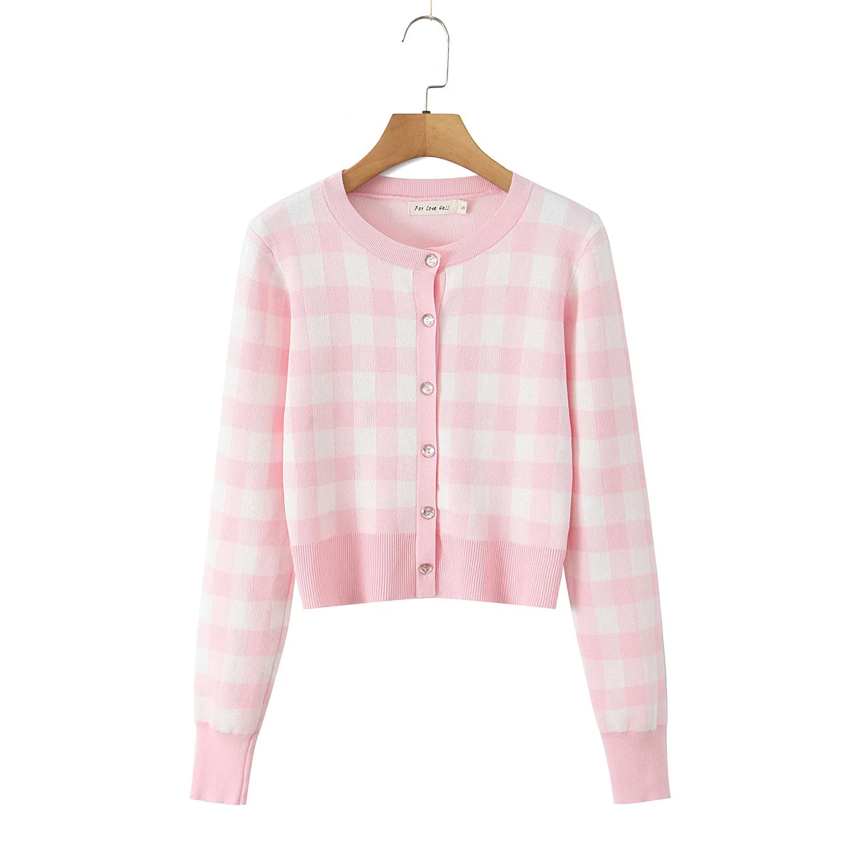 เสื้อคลุมคาร์ดิแกนลายสก็อตสีน้ำเงินขาวทันสมัย Mingmingxi สำหรับผู้หญิง เสื้อถักน้ำหนักเบา Y2k ชุดฤดูใบไม้ร่วง เสื้อผ้าแฟชั่น 2025