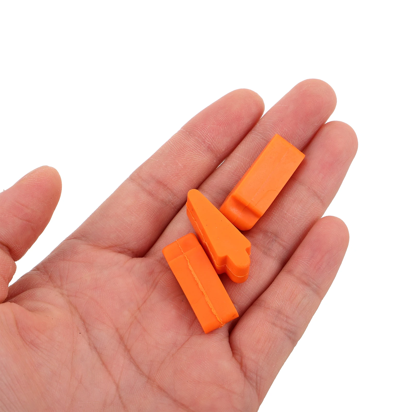 

10 Pcs Musical Instrument Pad Key Pads Cushions Accessories Flute Orange Rubber Finger Protector