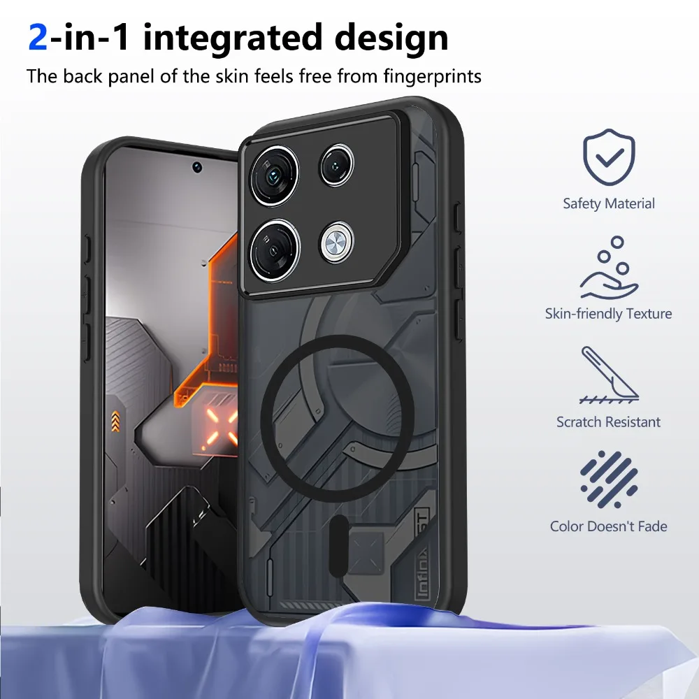 Casing For Infinix GT 30 Pro / infinix GT 20 Pro gt20/gt30 Pro Magnetic Phone Case Matte Back Shockproof Phone Back Cover - Detail 1