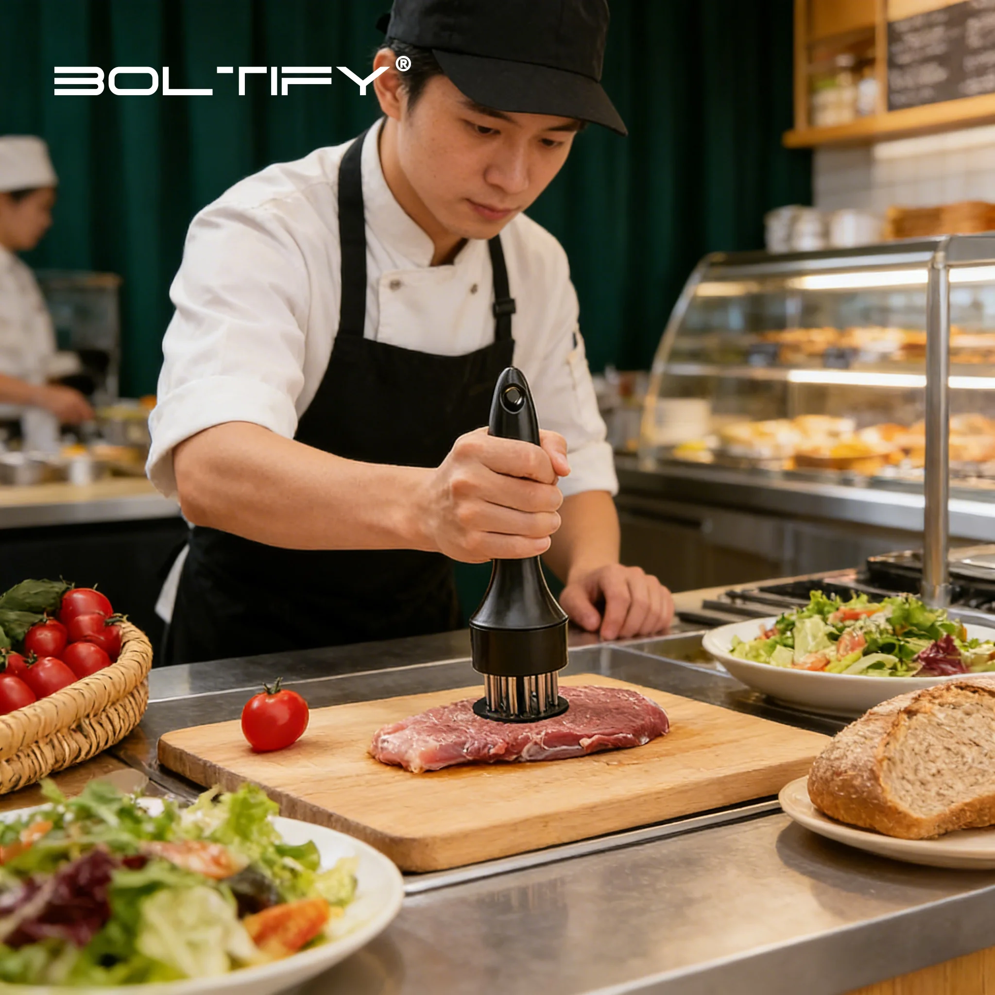 

NEW Stainless Steel Loose Meat Needle Meat Tenderizer Household Quick Insert Beef Artifact Loose Meat Hammer Steak Kitchen Tools