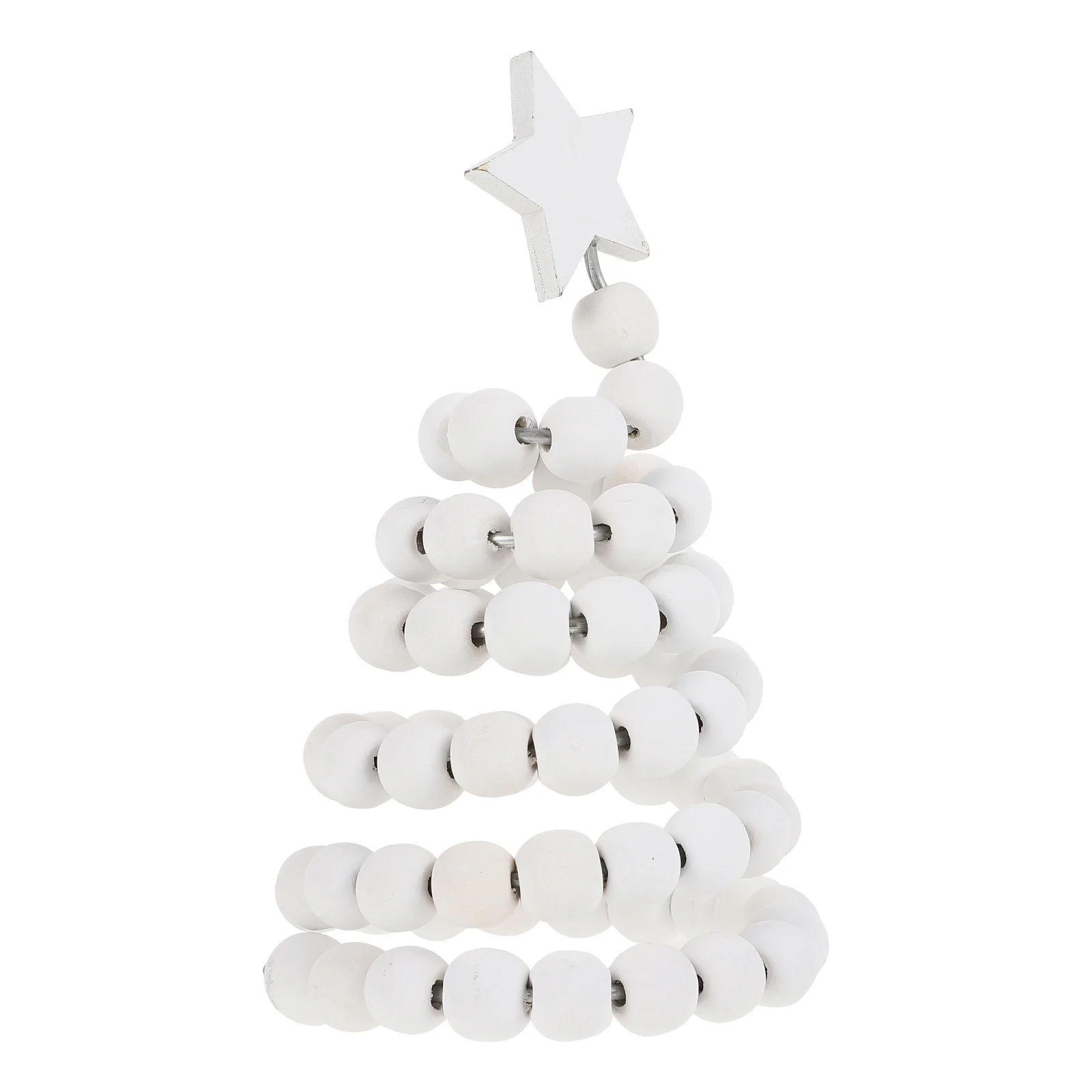 

1Pcs Wood Bead Christmas Tree Decor Lightweight Xmas Desktop Ornament Party Decoration Home Scene Adornment