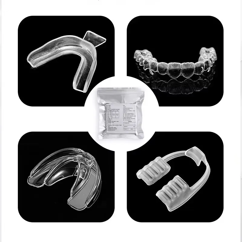 Dispositif de fixation d'attelle orthodontique dentaire, feuille de formage sous vide, diaphragme buccal en plastique souple et dur, feuille de Film souple, 10 pièces