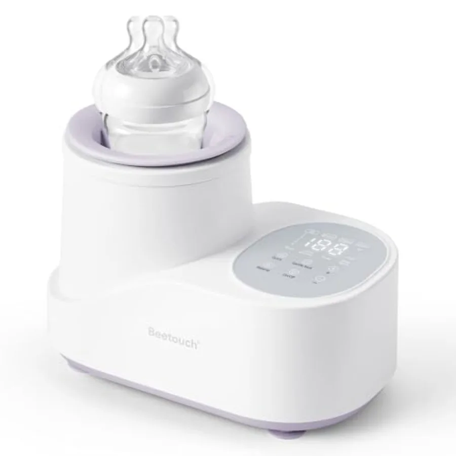 360 ° Calentador de Biberones sin Agua con Flujo de Aire y Movimiento Suave para Leche Materna y Fórmula - Control Preciso de Temperatura