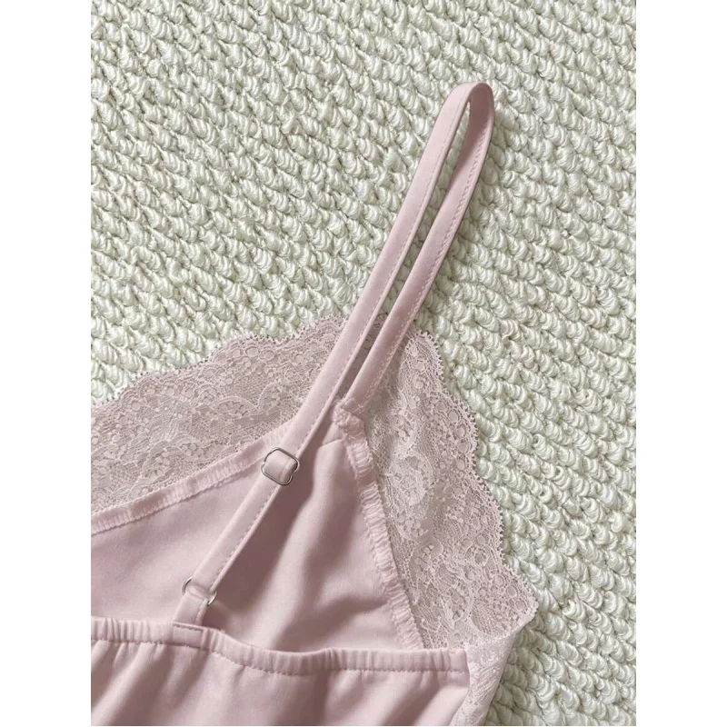 Lace Patchwork Fitted Women Camisole