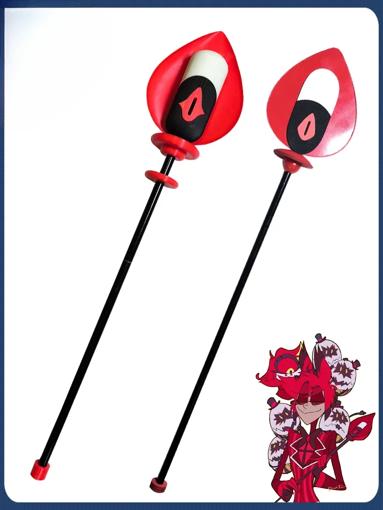 

Hazbin Hotel Alastor Standing Microphone Scepter Headdress Prop Cartoon Anime Game Party Halloween