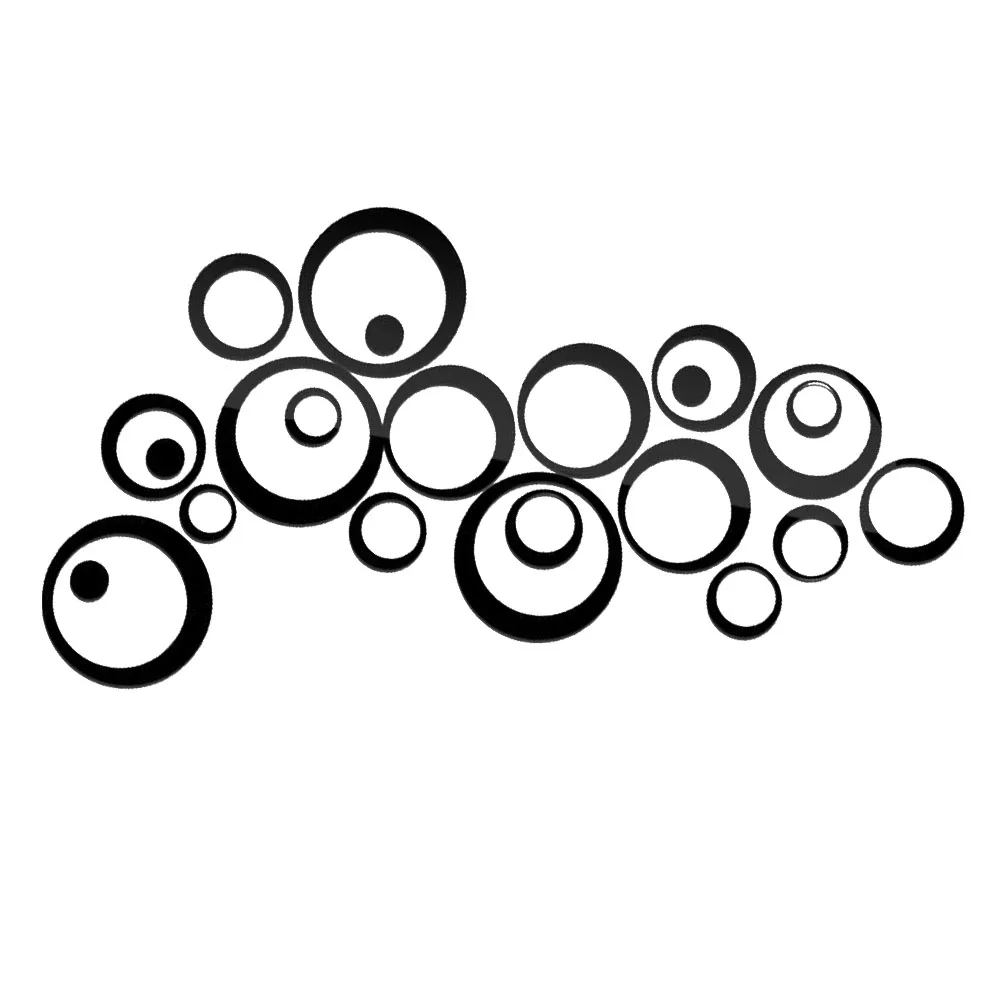 

24pcs Mirror Wall Stickers Acrylic Circle Decor Home Bedroom Office DIY Stylish Modern Decoration Wall Home Decor