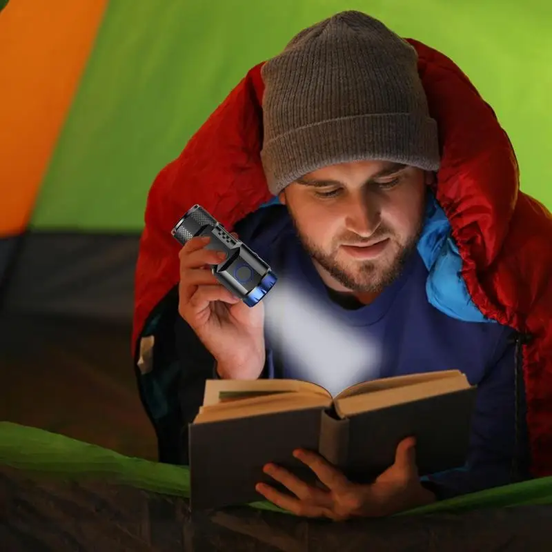 USB rechargeable mini Flashlights Powerful Multiple Modes LED Handheld Torches Flashlight with Clip Portable Pocket Flash Light