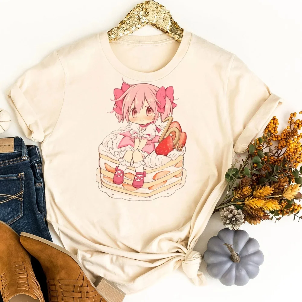 Madoka Magica t-shirt women jojifuku scene  cute Psychedelic meme t shirt grunge dollette japan vintage y2k
