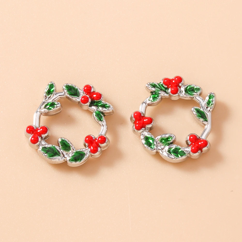 Leslie 5-teiliges Modisches Weihnachts-Charms-Set, Niedliche Weihnachtsglocken-Anhänger für Ohrringe und Halsketten-Herstellung – Detail 19