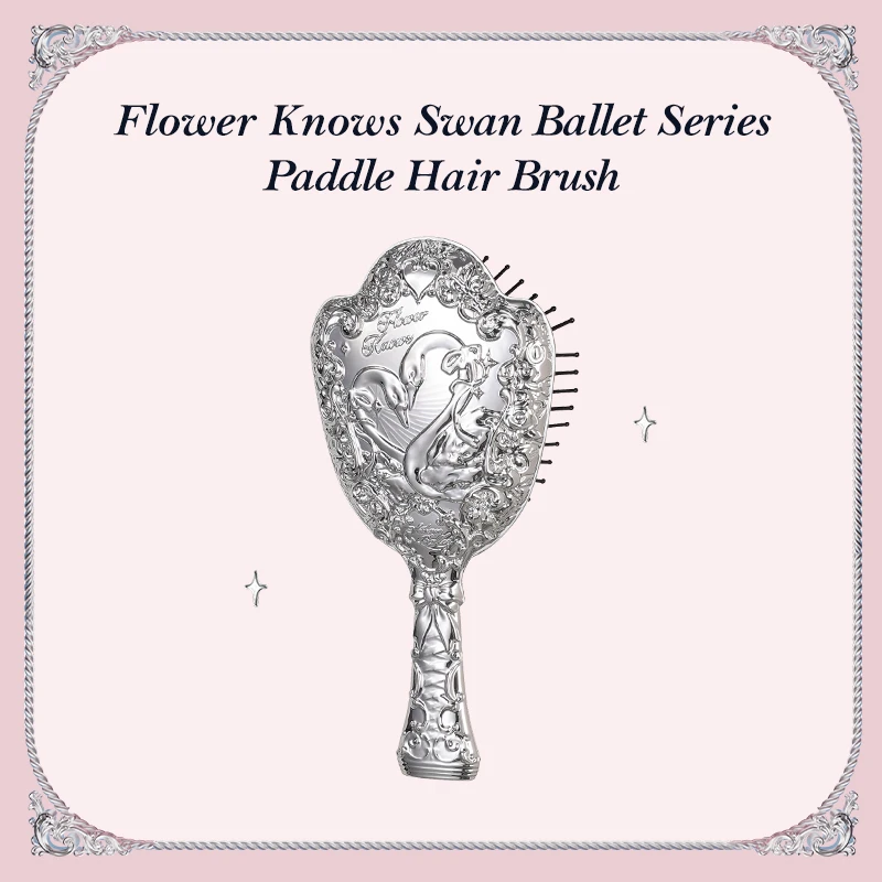 

Flower Knows Swan Ballet Series Paddle Hair Brush Air Cushion Hair Comb Scalp Massage