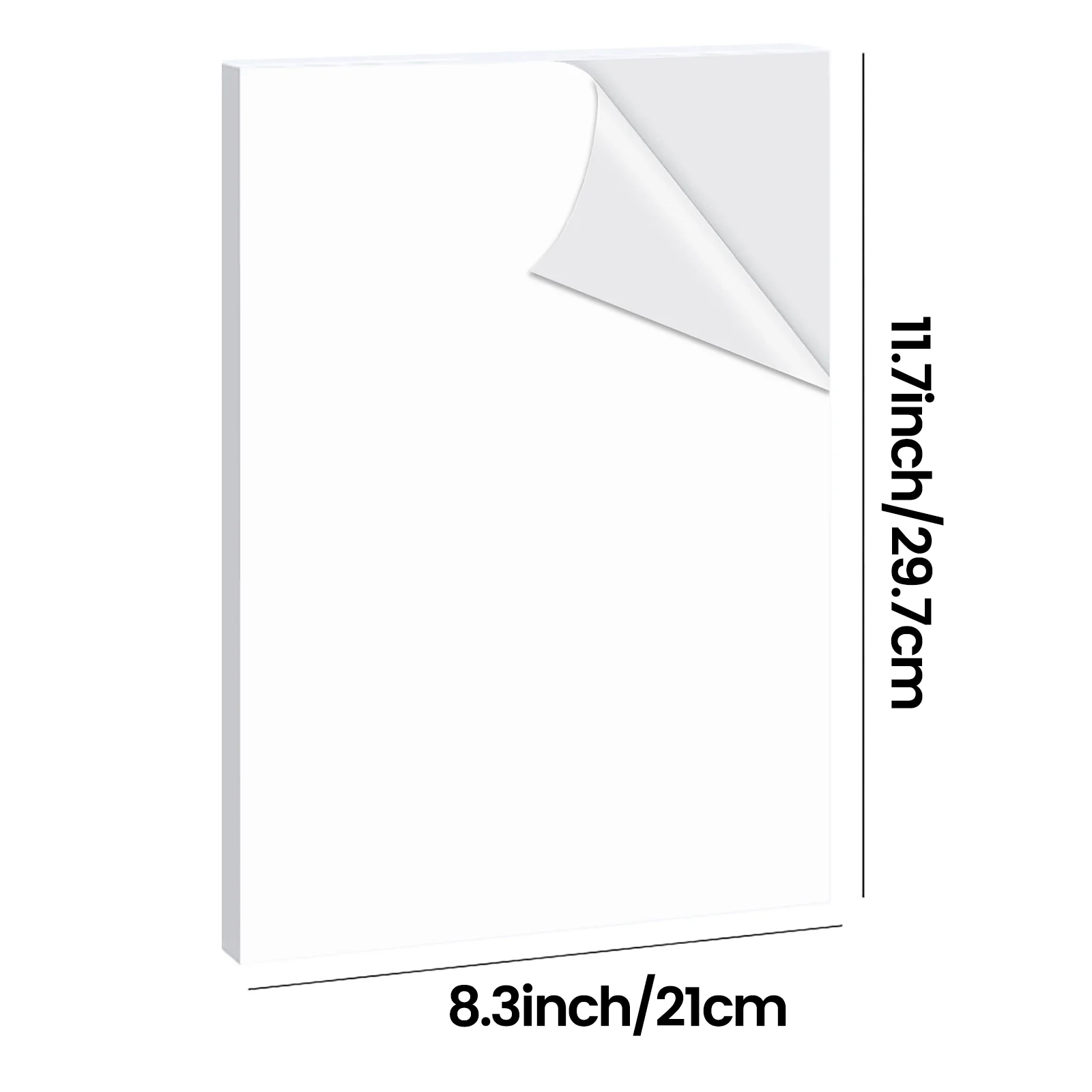 40/50Pcs A4 Matte White Printable Vinyl Sticker Paper 8.3×11.7 inch Self-Adhesive Inkjet Compatible Waterproof Labeling Paper