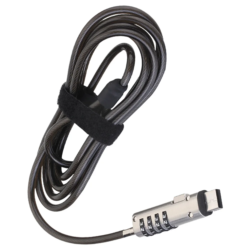1PC USB Cable Laptop Lock Zinc Alloy Notebook USB Lock Laptop Computer Security Password Lock For Digital Padlock Cable 190CM
