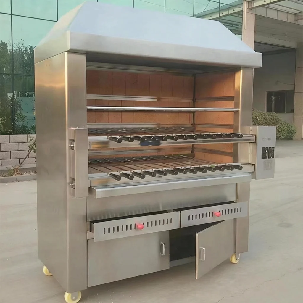 Strong Structure Automatic Charcoal Grill Machine Barbecue Chicken Rotisserie Grill