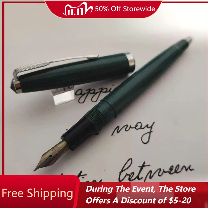 

Дешевая перьевая ручка Wingsung, черная F 0,5 мм, винно-красная иридиевая ручка, офисный подарок, дорожные художественные чернильные ручки, школьные принадлежности, подарок для письма