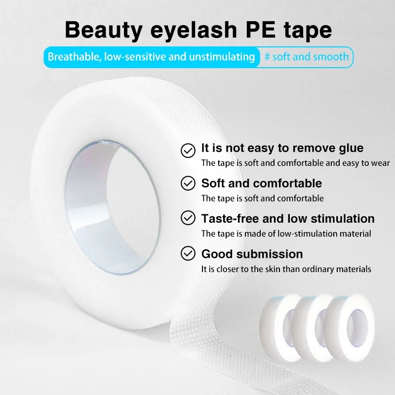 3/5 لفات الرموش تمديد شريط لاصق من البولي ايثيلين تحت رقعة عين أشرطة العين للرموش تطعيم أشرطة كحل رمش وهمية