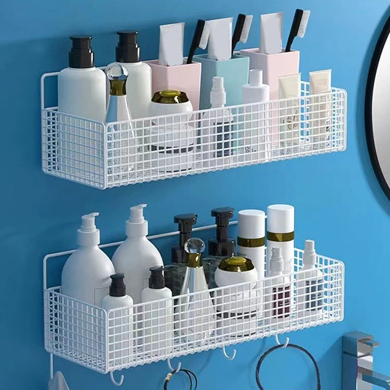 Bathroom Storage Multifunctional Toiletries Metal Storage Non-perforated Storage Rack Bathroom Accessories Kitchen Storage